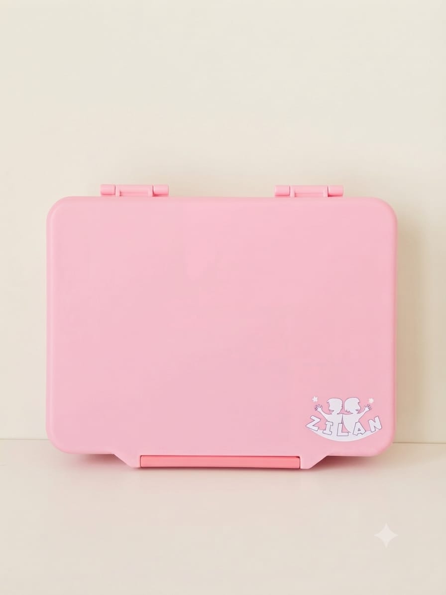 Zilan Compartment Bento Lunch Box 1520ml - Baby Pink