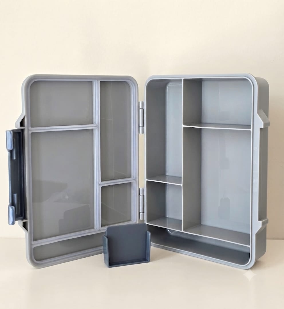 Zilan Compartment Bento Lunch Box 1520ml - Grey