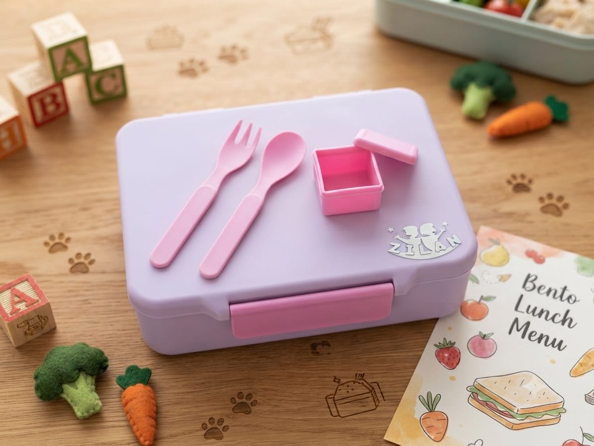 Zilan Compartment Bento Lunch Box - Purple