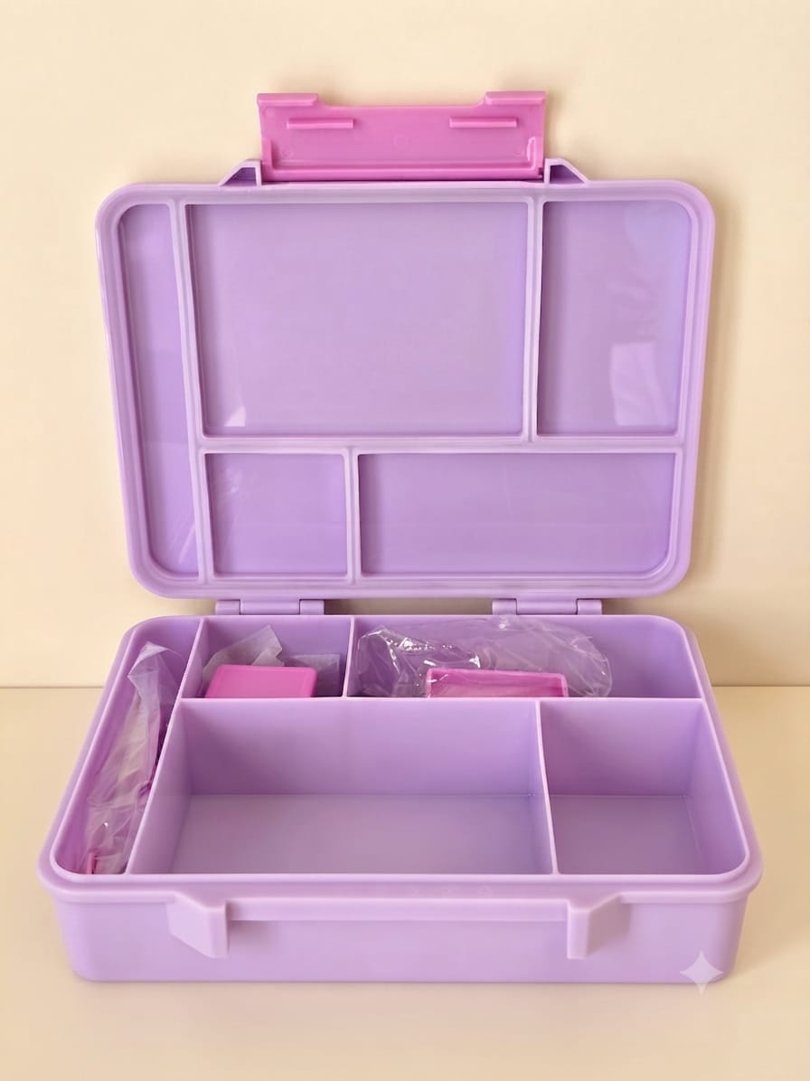 Zilan Compartment Bento Lunch Box 1520ml - Purple