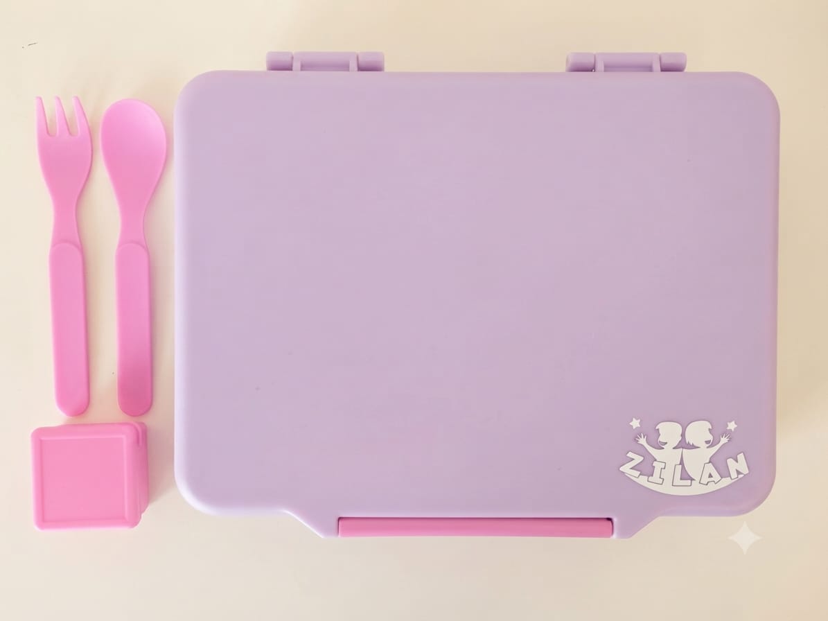 Zilan Compartment Bento Lunch Box 1520ml - Purple
