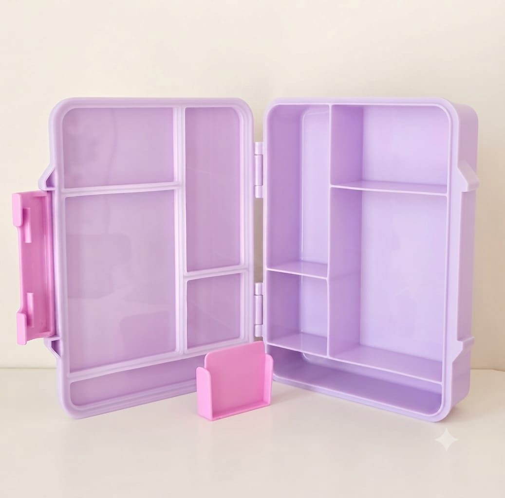 Zilan Compartment Bento Lunch Box 1520ml - Purple