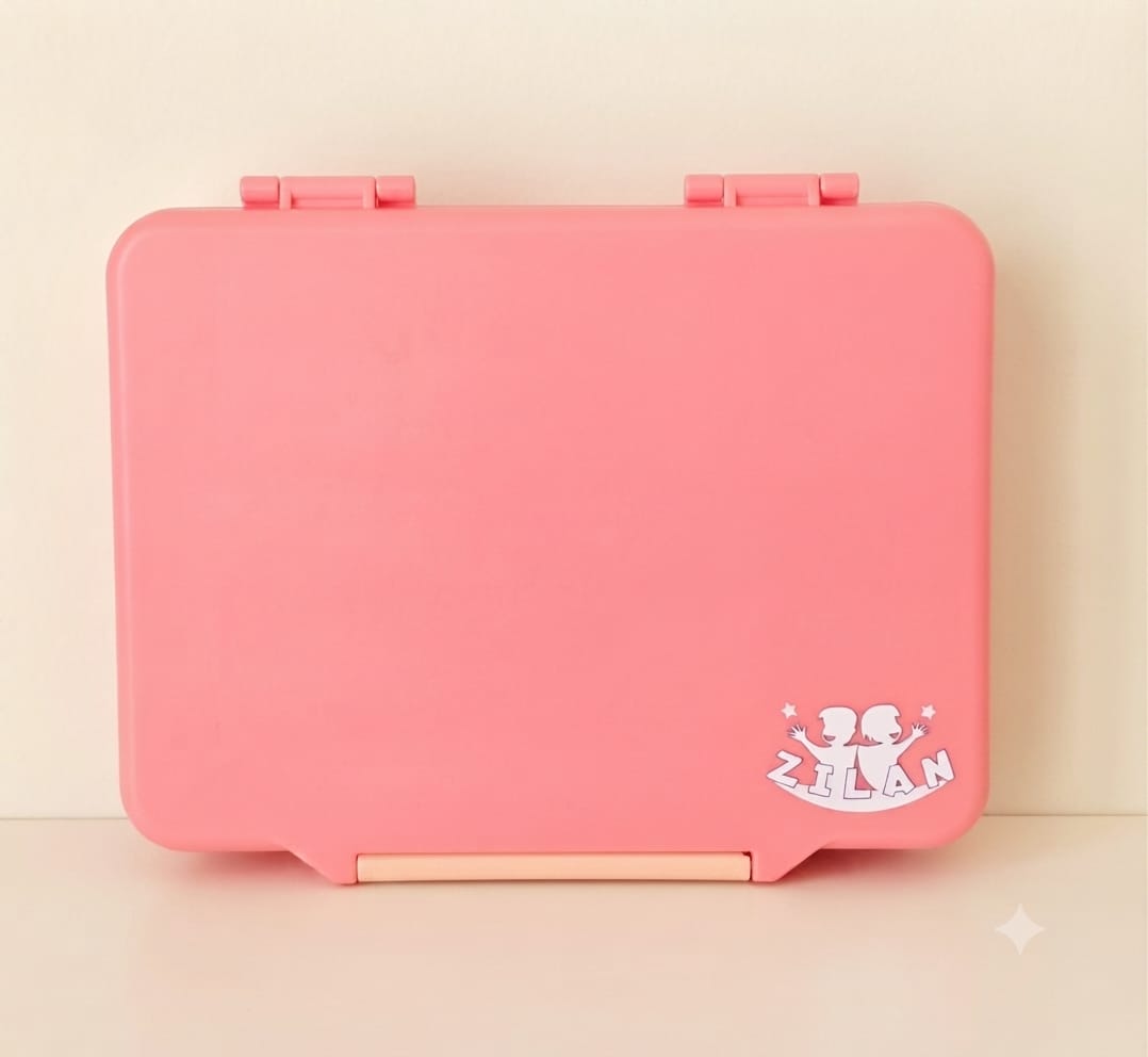 Zilan Compartment Bento Lunch Box 1520ml - Coral Pink