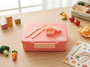 Zilan Compartment Bento Lunch Box - Coral Pink
