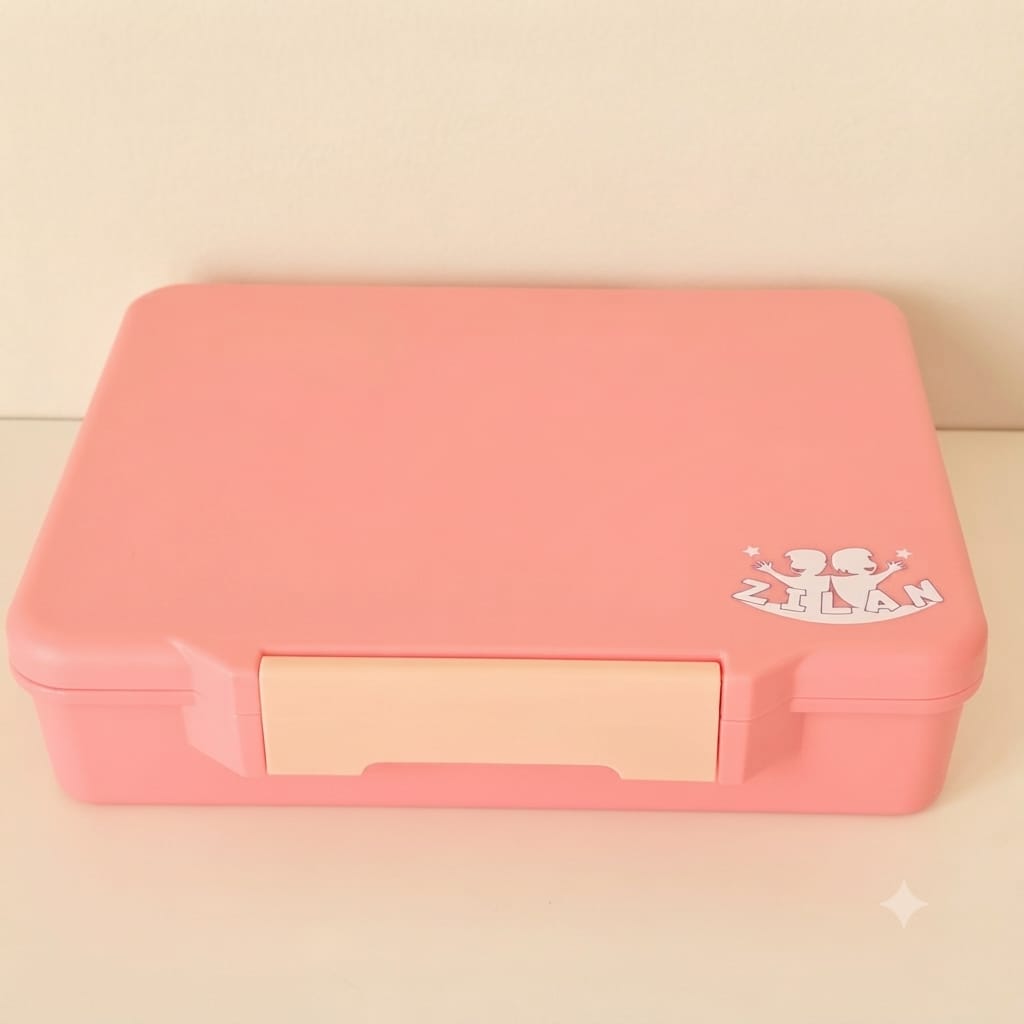 Zilan Compartment Bento Lunch Box - Coral Pink
