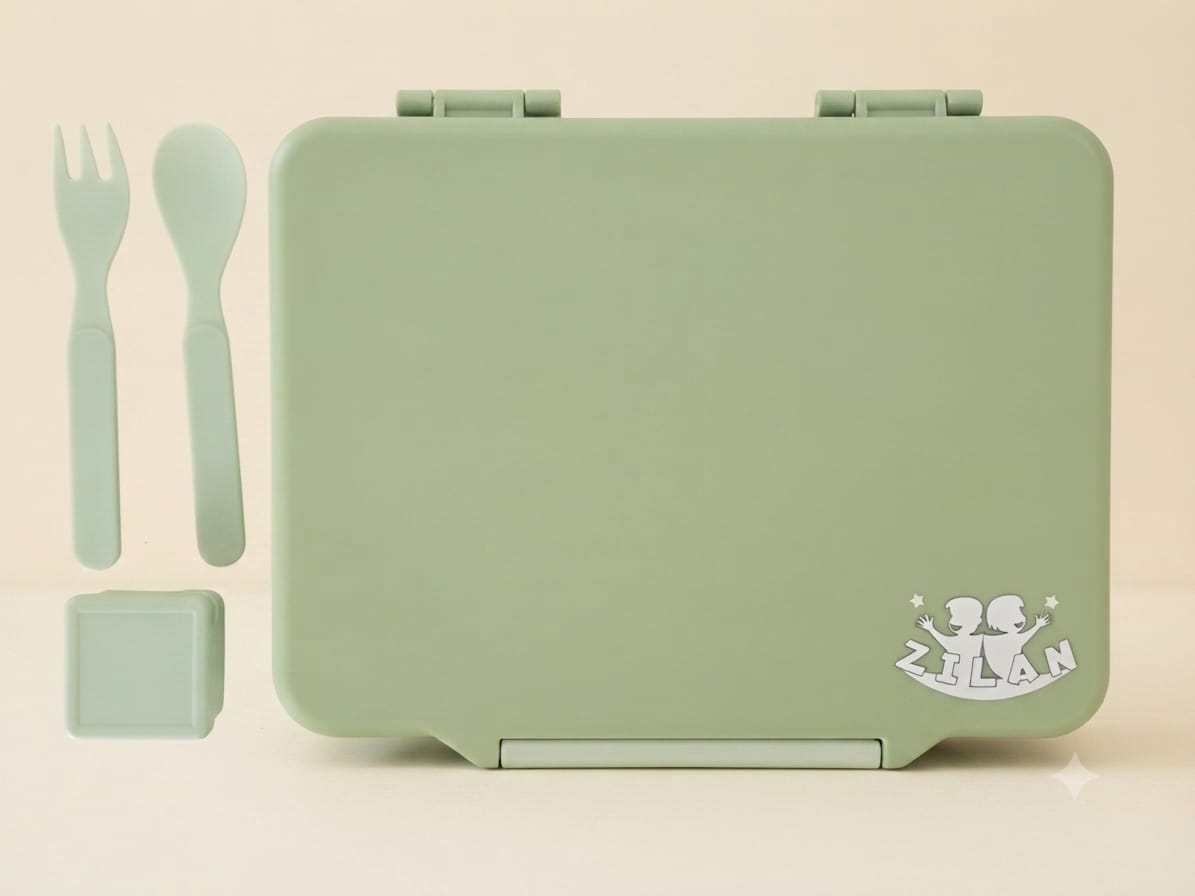 Zilan Compartment Bento Lunch Box 1520ml - Sage Green