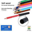 DOMS 12 SHADES HALF-SIZE MINI COLOUR PENCILS SET WITH EXTENDER & SHARPENER