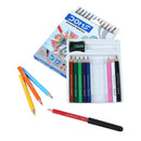 DOMS 12 SHADES HALF-SIZE MINI COLOUR PENCILS SET WITH EXTENDER & SHARPENER