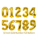 32" Gold Number Foil Balloon