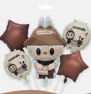 Labubu 5-Piece Foil Balloon Bouquet Set