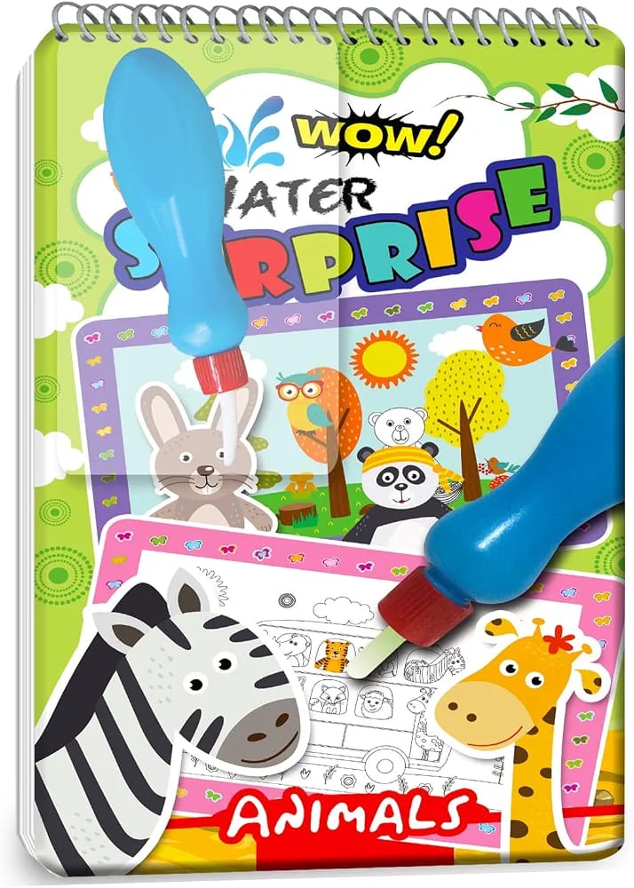 Wow Water Surprise Animals Reusable Activity Book (3 Pages)