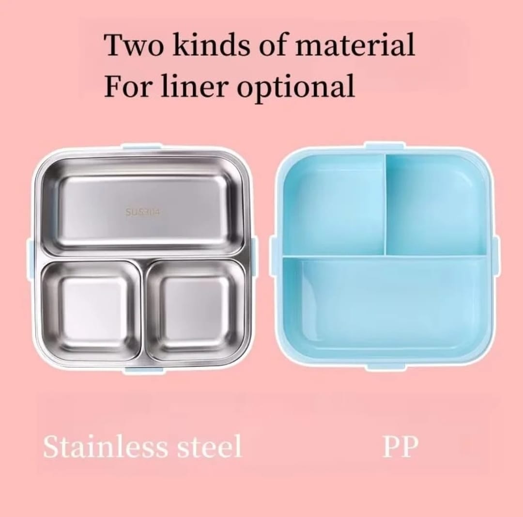 KidZilan Cartoon Bear 304 stainless steel bento box set, view 3