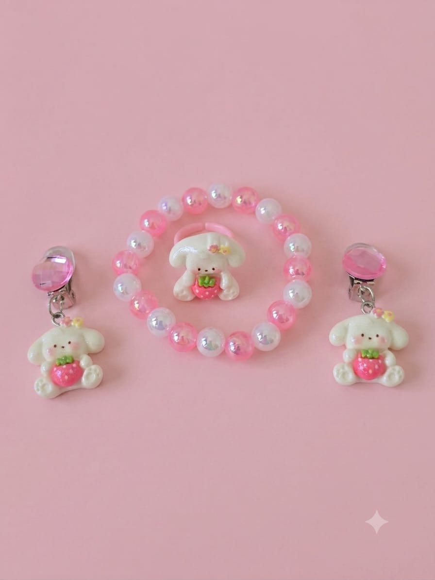 Kidzilan Sweet Charm Girl's Dress-Up Jewelry & Bow Set