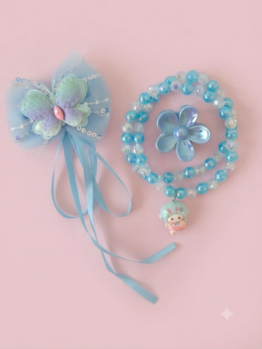Princess Dreams Bow, Bracelet & Hair Tie Styling Set