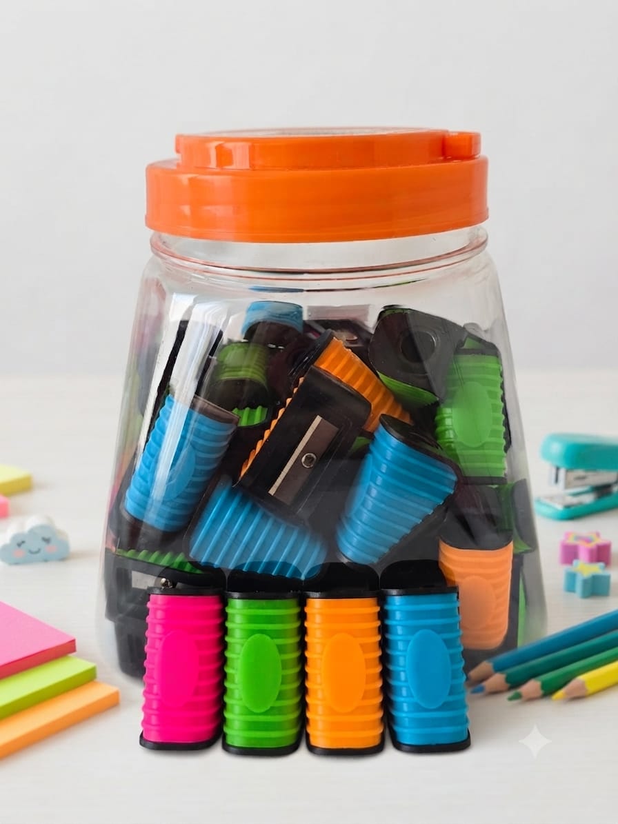 KidZilan Neon Ridge Wedge Pencil  Sharpeners