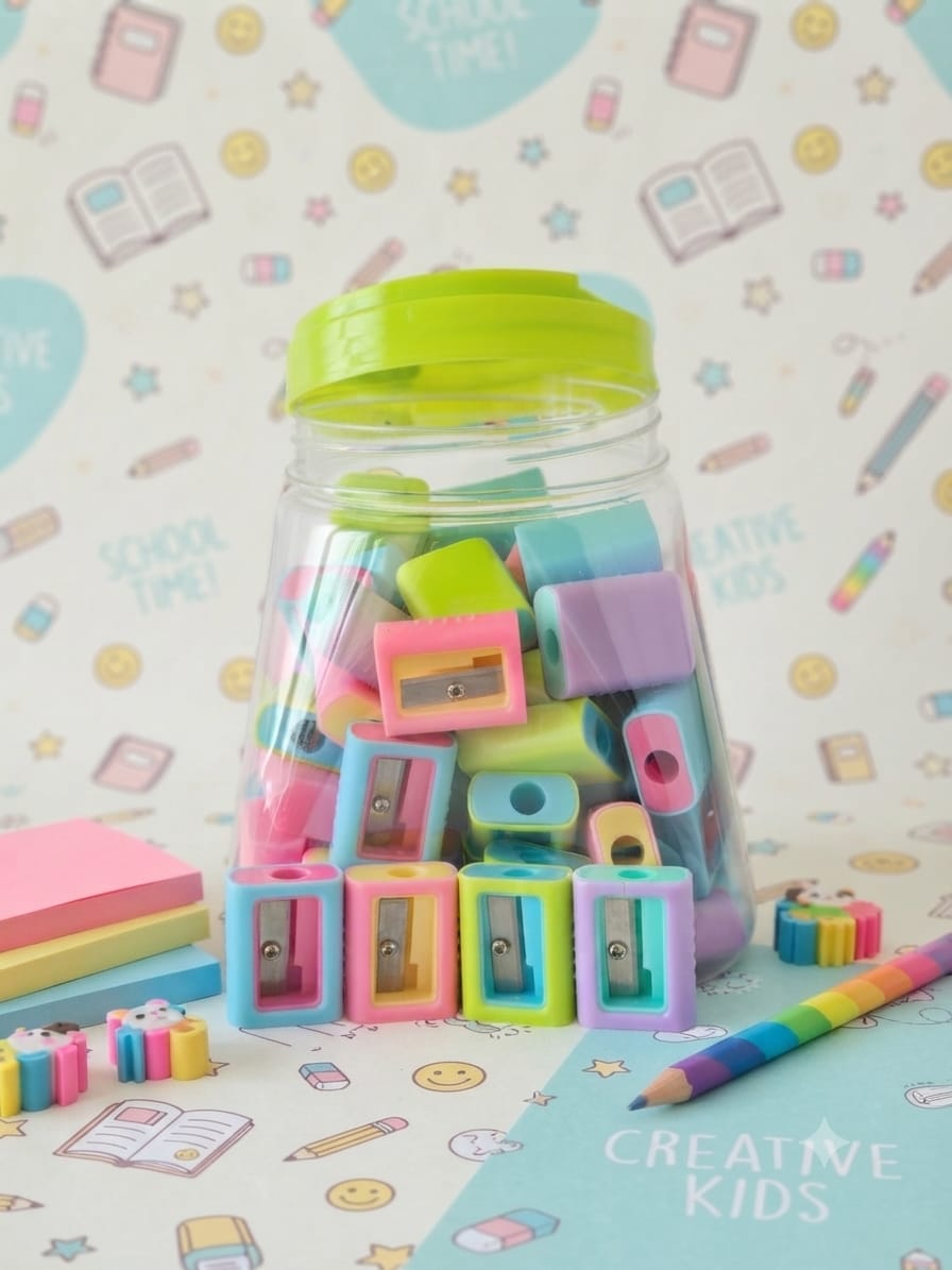 KidZilan Color Splash Mini Pocket Pencil Sharpener