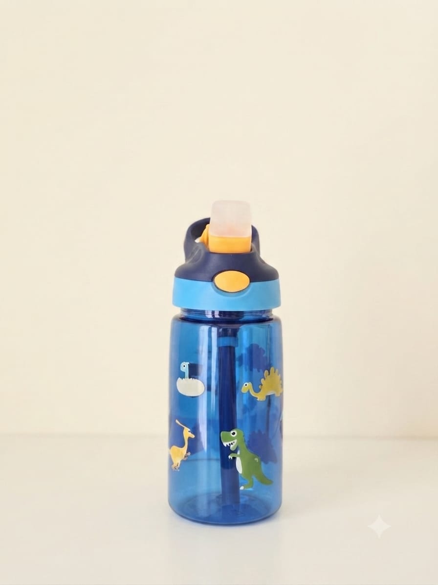KidZilan Tritan Water Bottle 480ml - Blue Dinosaur