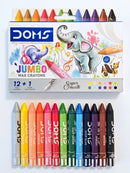 DOMS Jumbo Wax Crayons (12 + 1 Silver) Set