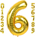 32" Gold Number Foil Balloon