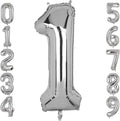 32" Silver Number Foil Balloon