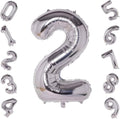 32" Silver Number Foil Balloon
