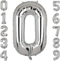 32" Silver Number Foil Balloon