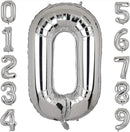 32" Silver Number Foil Balloon