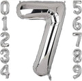 32" Silver Number Foil Balloon