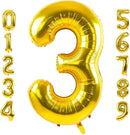 32" Gold Number Foil Balloon