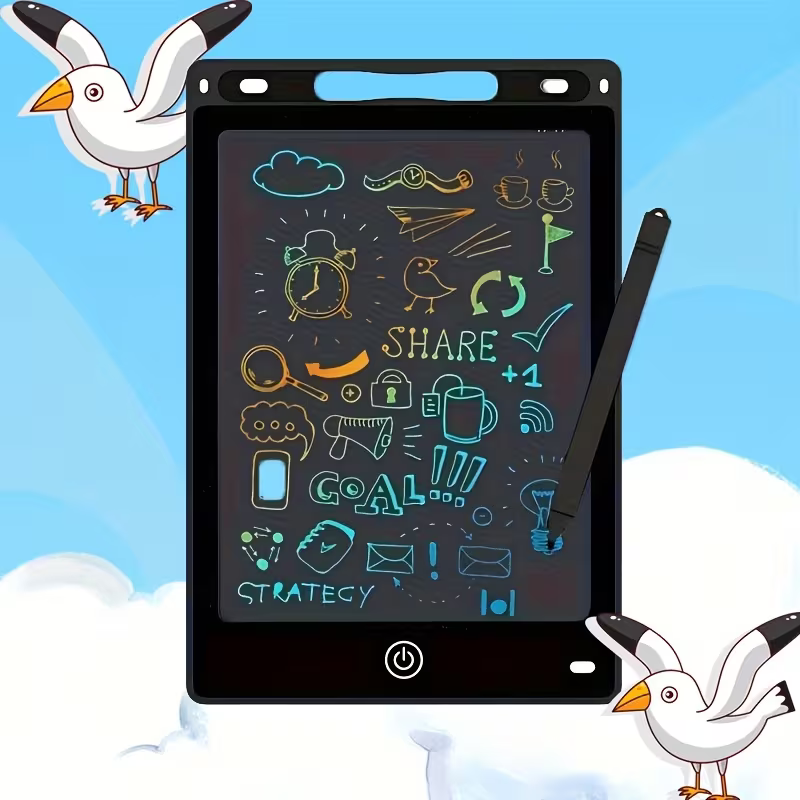 KidZilan Slate 12 inch LCD writing and drawing tablet, in use