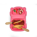 Algo Pink Car Silicone Baby Feeding Set