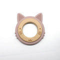 Algo Wooden & Silicone Kitty Baby Teether with Travel Case