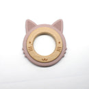 Algo Wooden & Silicone Kitty Baby Teether with Travel Case