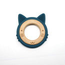Algo Wooden & Silicone Kitty Baby Teether with Travel Case
