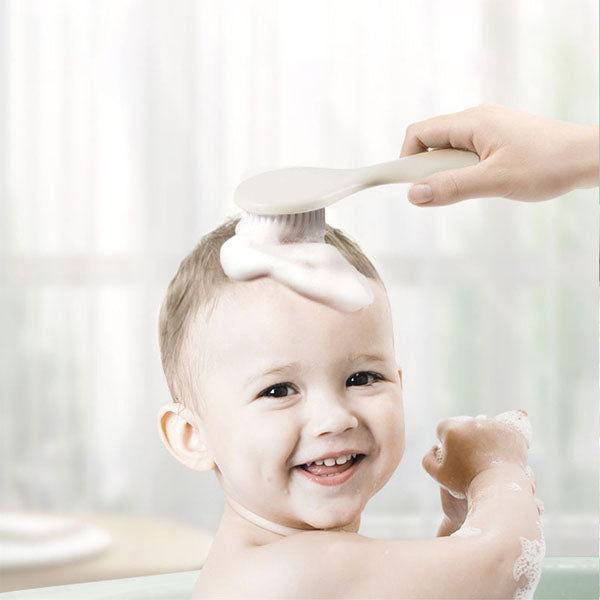 bbet soft bristle baby hairbrush and comb set, brush and comb detail