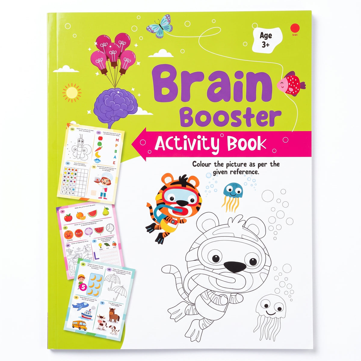 Brain Booster 96-Page Activity Book - 28x22cm (Ages 3+)