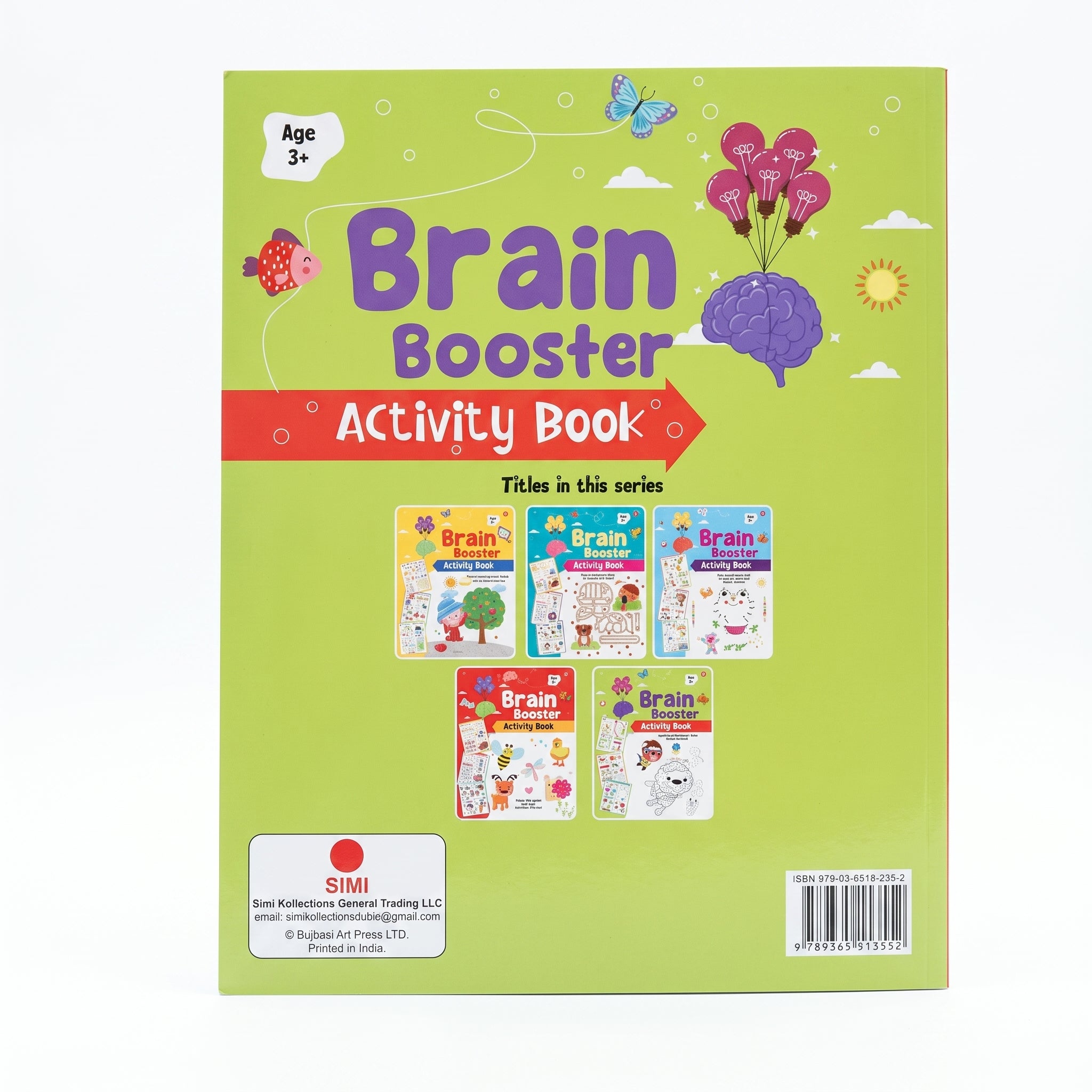 Brain Booster 96-Page Activity Book - 28x22cm (Ages 3+)