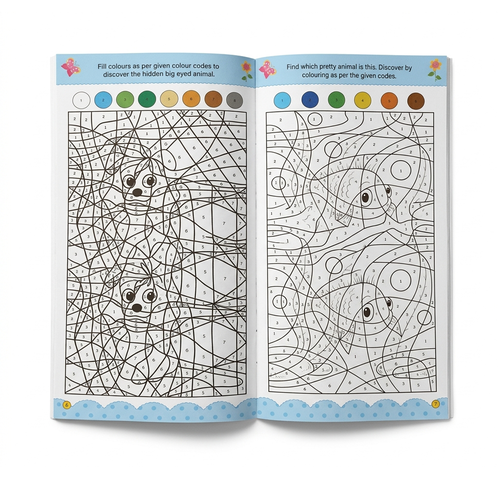 Colour by Numbers Activity Fun Book (16 Pages)