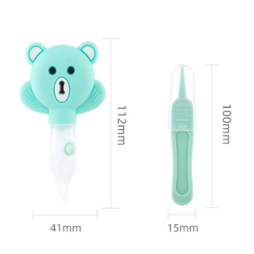 2-in-1 baby nasal aspirator and tweezer care set, mint green view 3