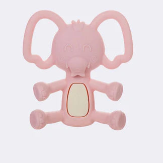 Silicone elephant teether toy with travel case, view 9