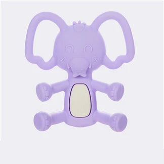 Silicone elephant teether toy with travel case, view 10