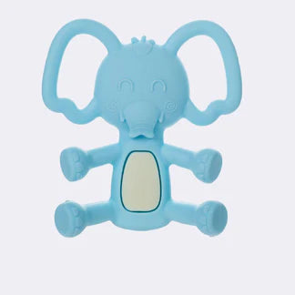 Silicone elephant teether toy with travel case, view 8