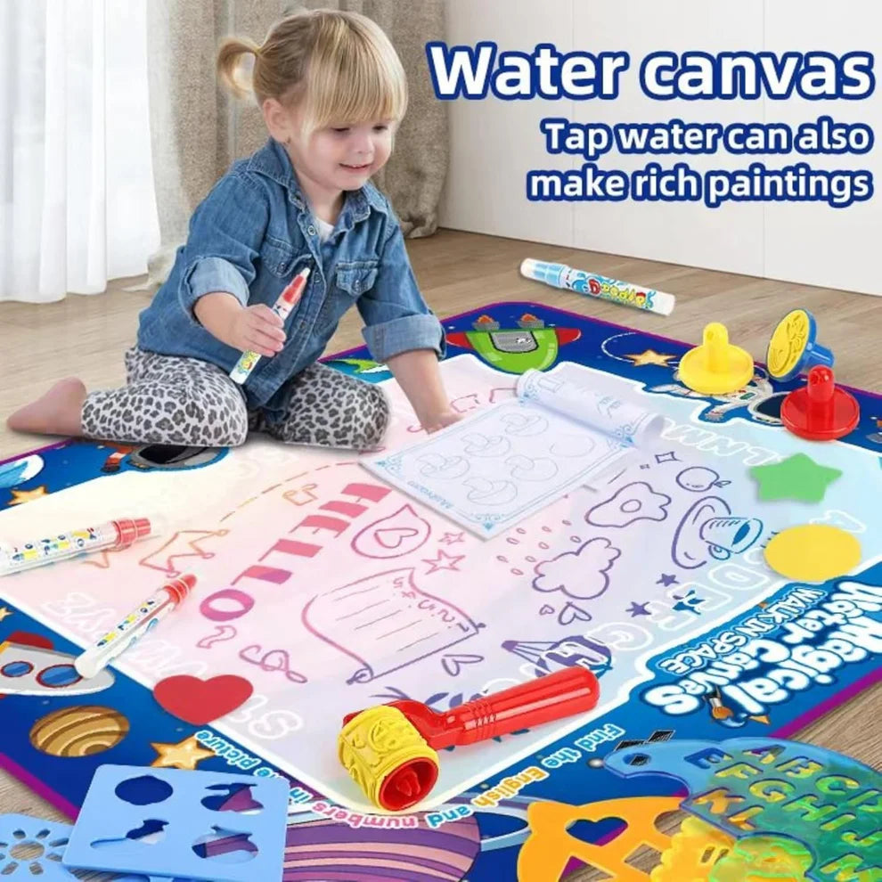 KidZilan Magic Water Canvas reusable drawing mat, wild animal, view 1