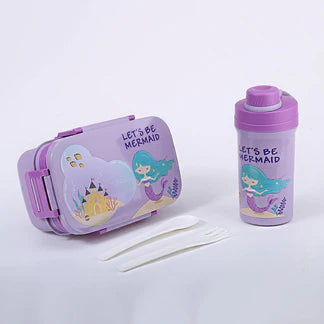 KidZilan 3-compartment bento box and matching water bottle set, view 8