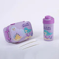 KidZilan 3-Compartment Bento Box & Matching Water Bottle Set