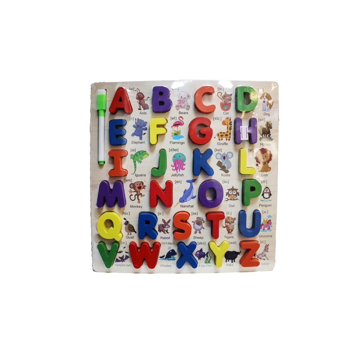 Foundation puzzle cube letters numbers and math, letters view