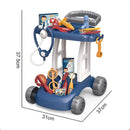 Little Doctor DIY Medical Cart with Working Sink (Blue)