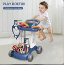 Little Doctor DIY Medical Cart with Working Sink (Blue)