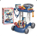Little Doctor DIY Medical Cart with Working Sink (Blue)