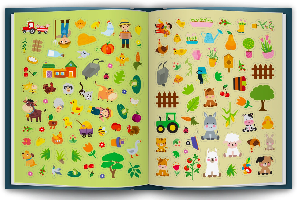 500 Stickers: Farm Animals Activity & Sticker Book (30 x 23cm)